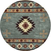 Ahnika Blue 8' Round Rug