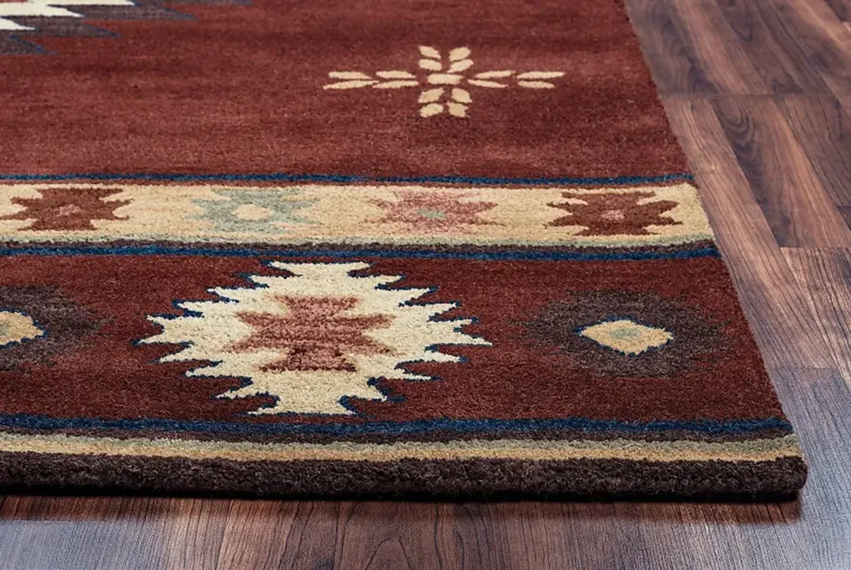 Ahnika Red 3' x 5' Rug