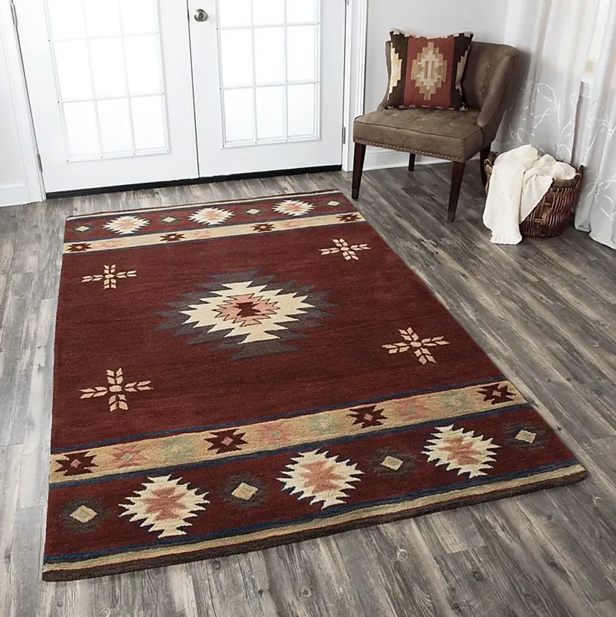 Ahnika Red 3' x 5' Rug