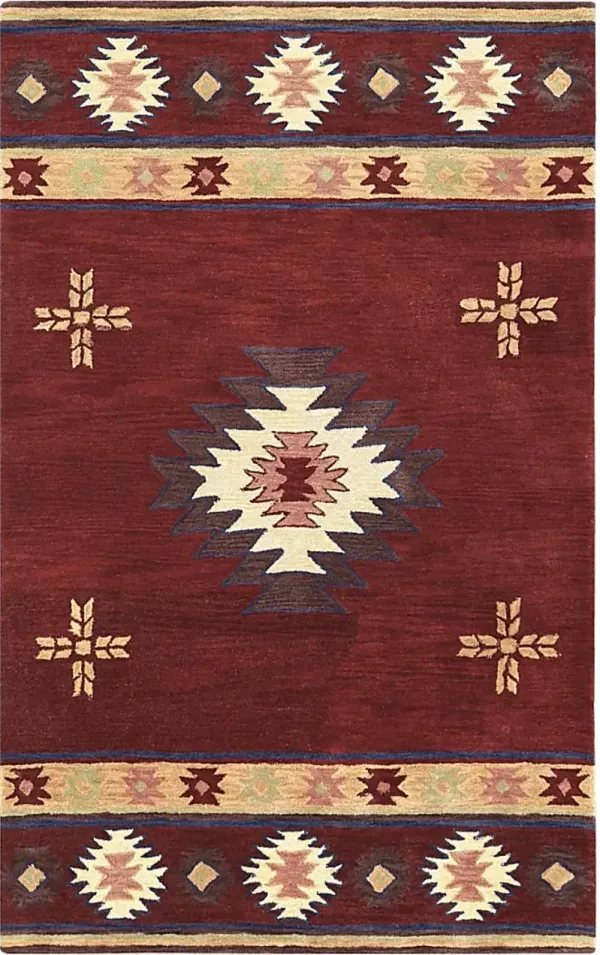 Ahnika Red 3' x 5' Rug