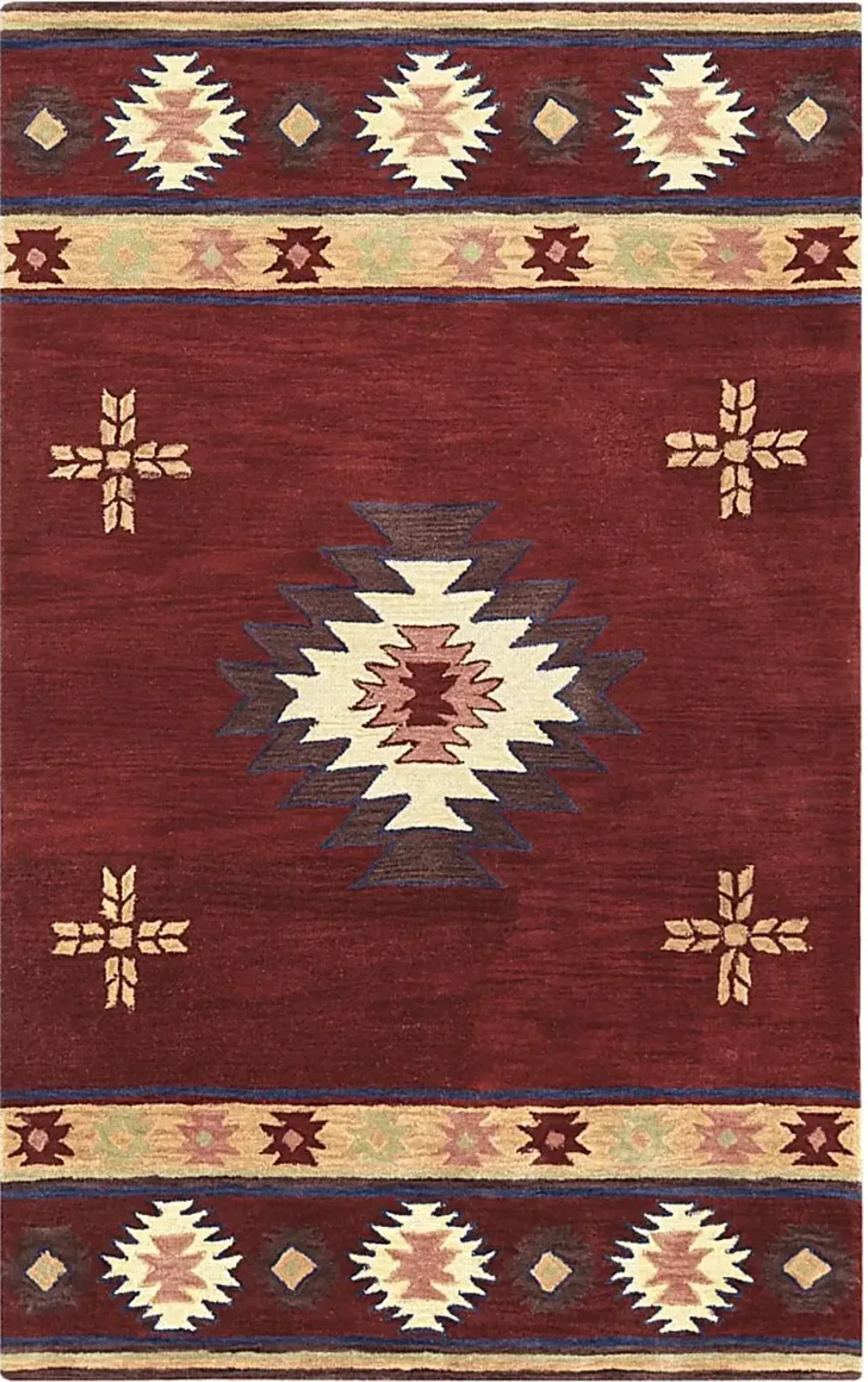 Ahnika Red 6'6 x 9'6 Rug