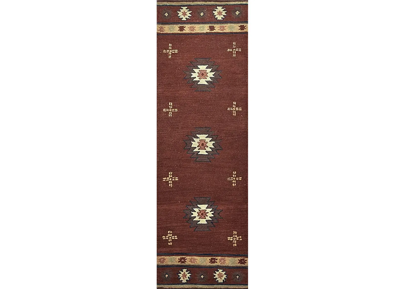 Ahnika Red 2'6 x 10' Runner Rug