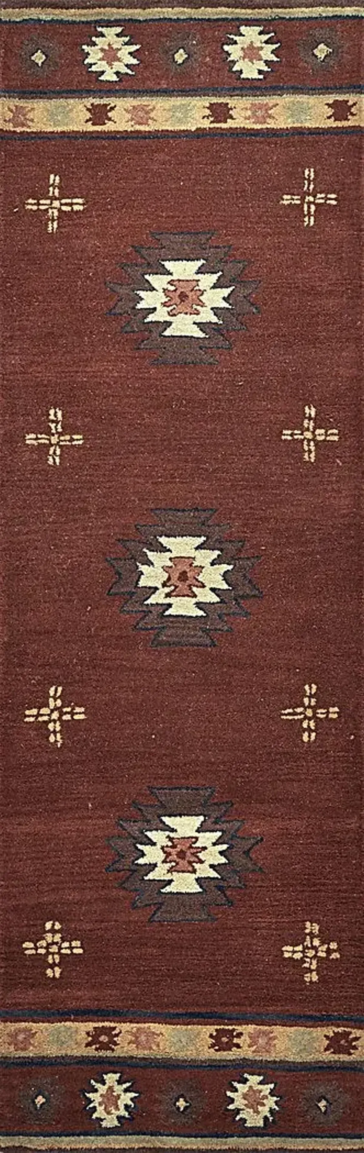 Ahnika Red 2'6 x 10' Runner Rug