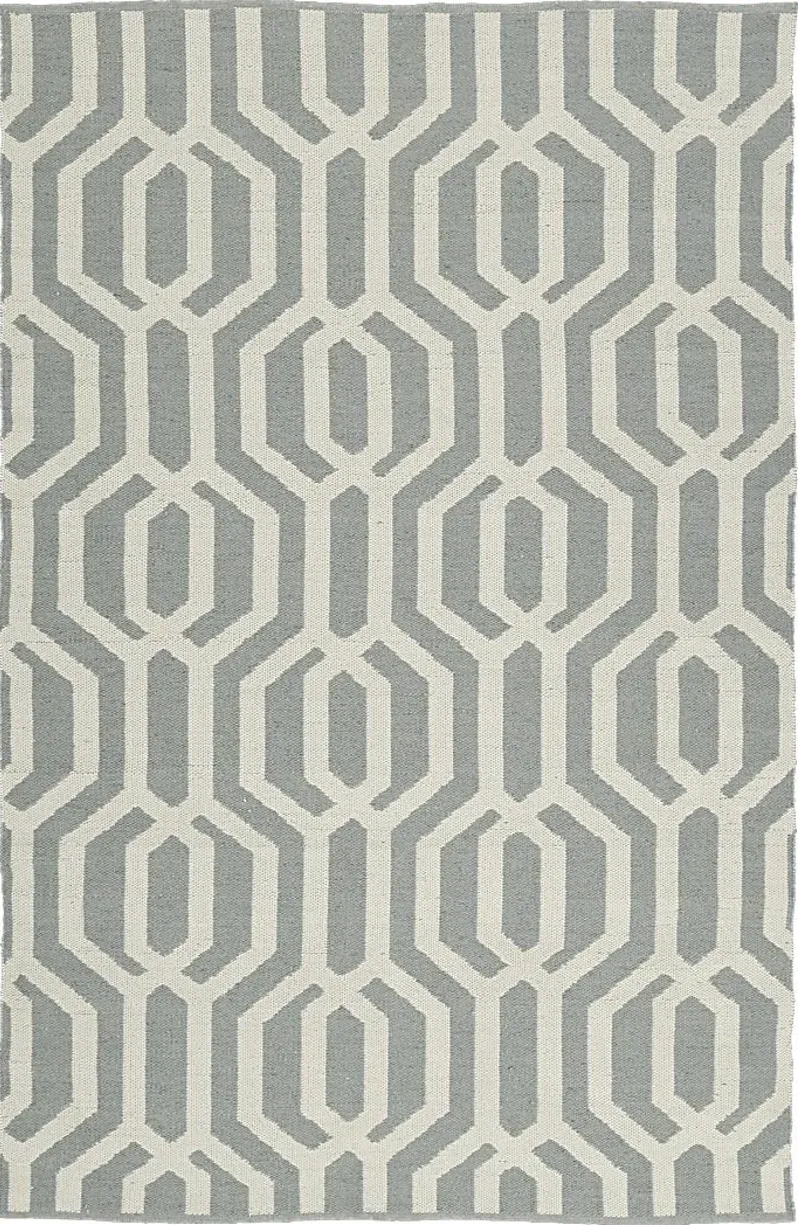 Haimon Gray 5 x 7'6 Indoor/Outdoor Rug