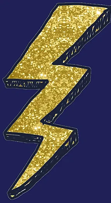 Kids Graphic Lightning Bolt Navy Artwork