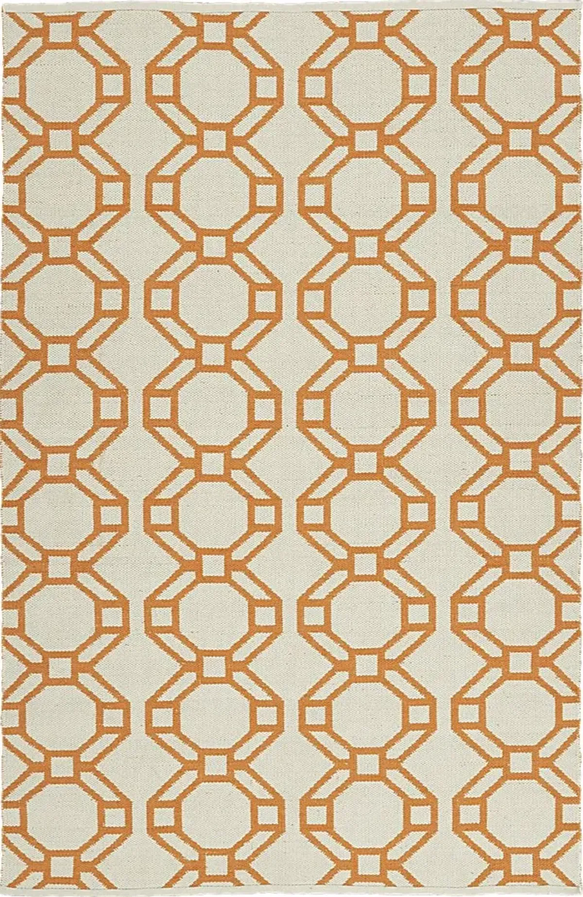 Alaric Orange 5' x 7'6 Indoor/Outdoor Rug