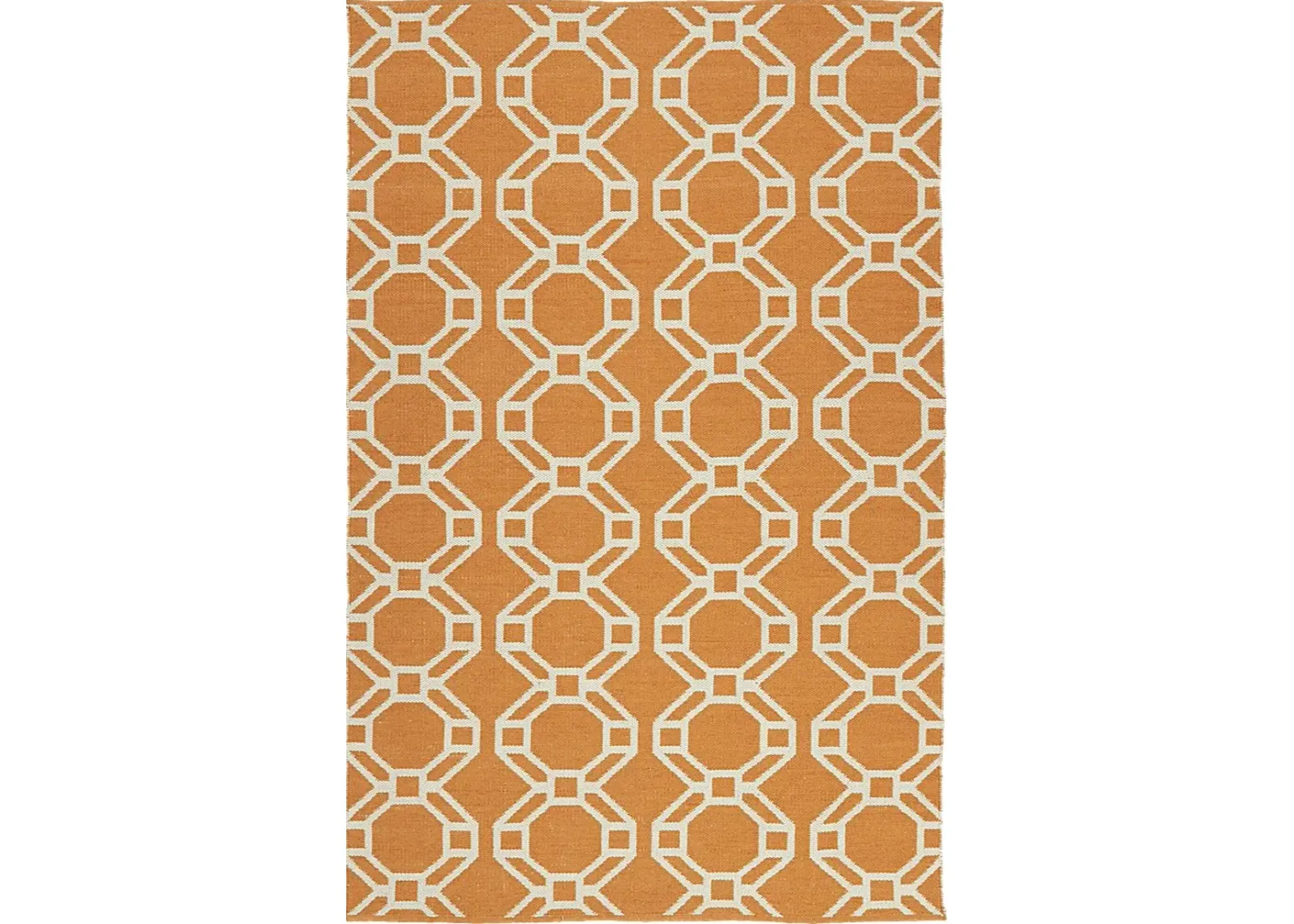 Alaric Orange 5' x 7'6 Indoor/Outdoor Rug