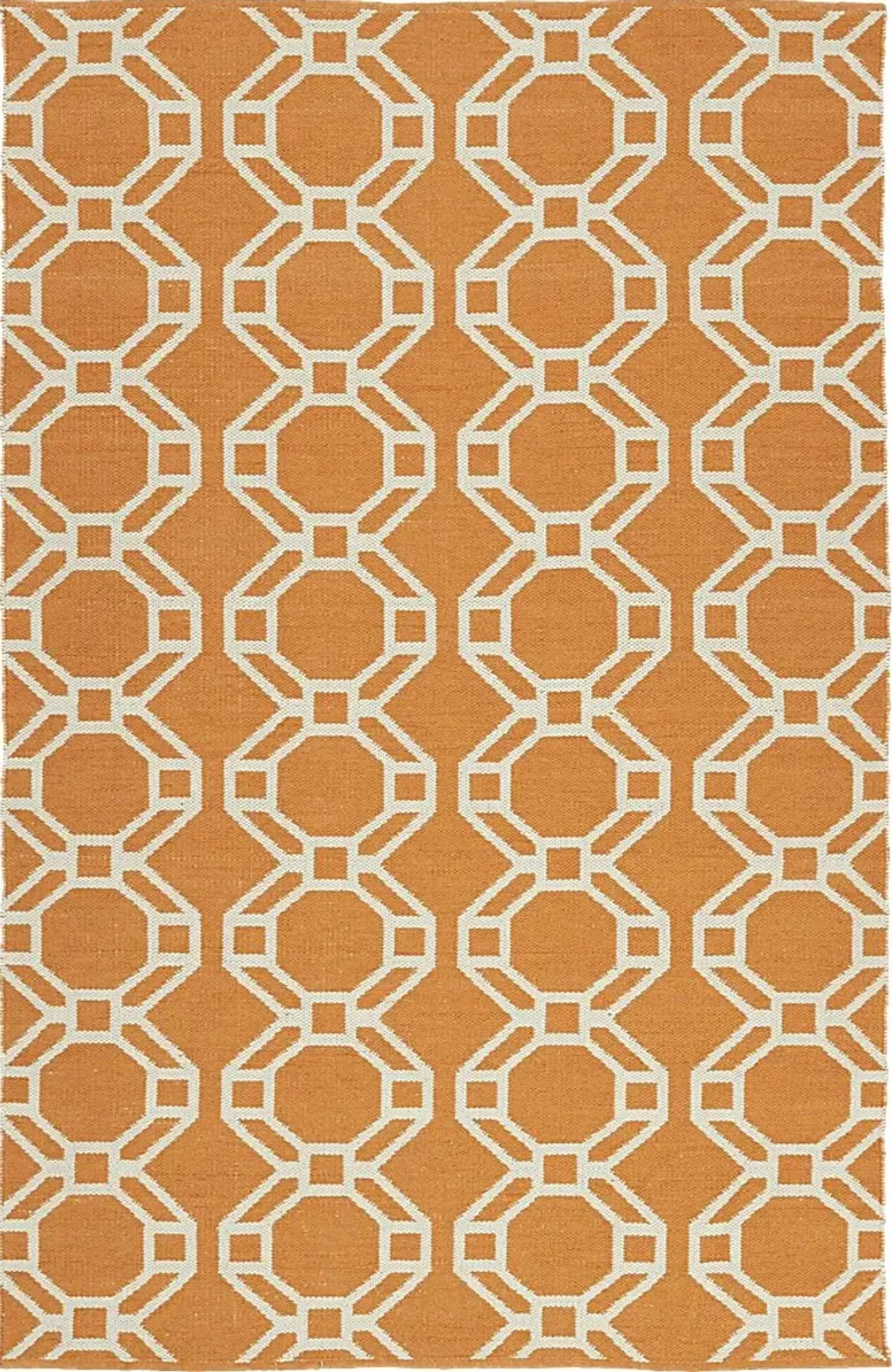 Alaric Orange 5' x 7'6 Indoor/Outdoor Rug