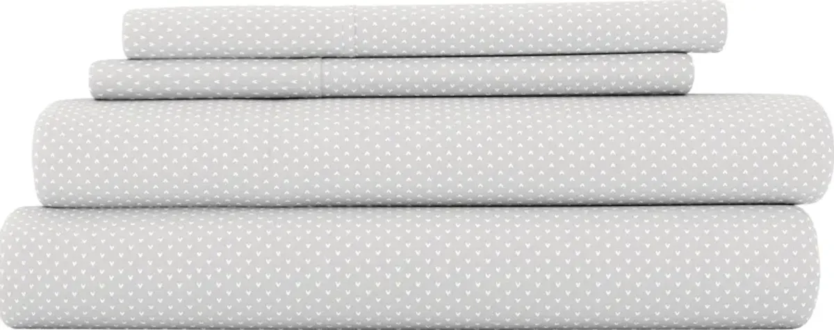 Belden Landing XXV Light Gray 4 Pc Queen Bed Sheet Set