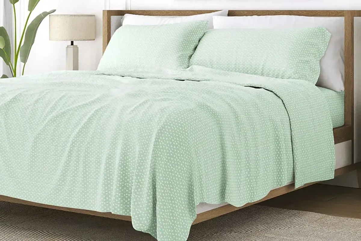 Belden Landing XXVII Jade 4 Pc King Bed Sheet Set