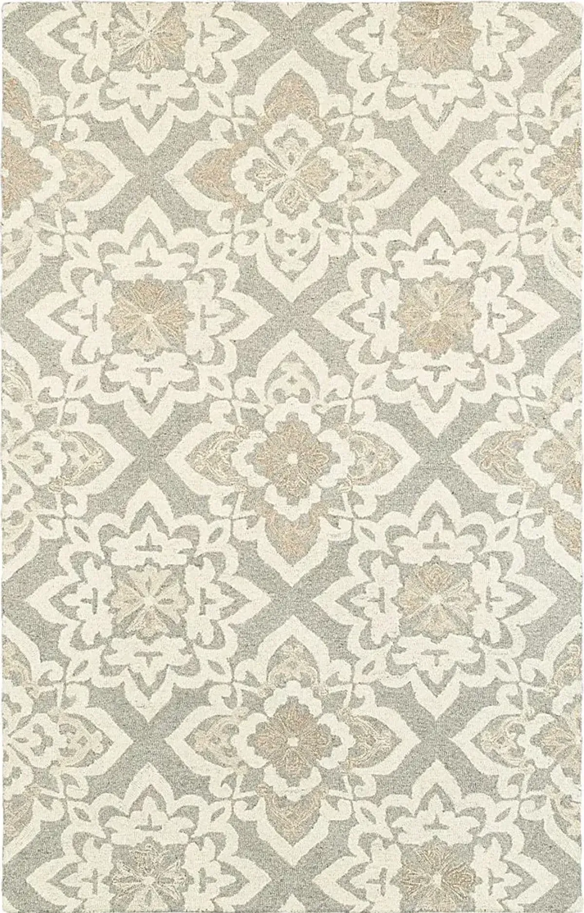 Willow Point Gray 5' x 8' Rug