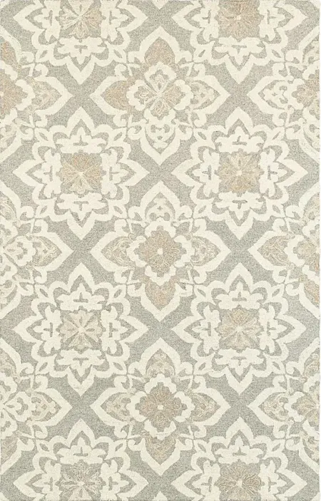 Willow Point Gray 5' x 8' Rug