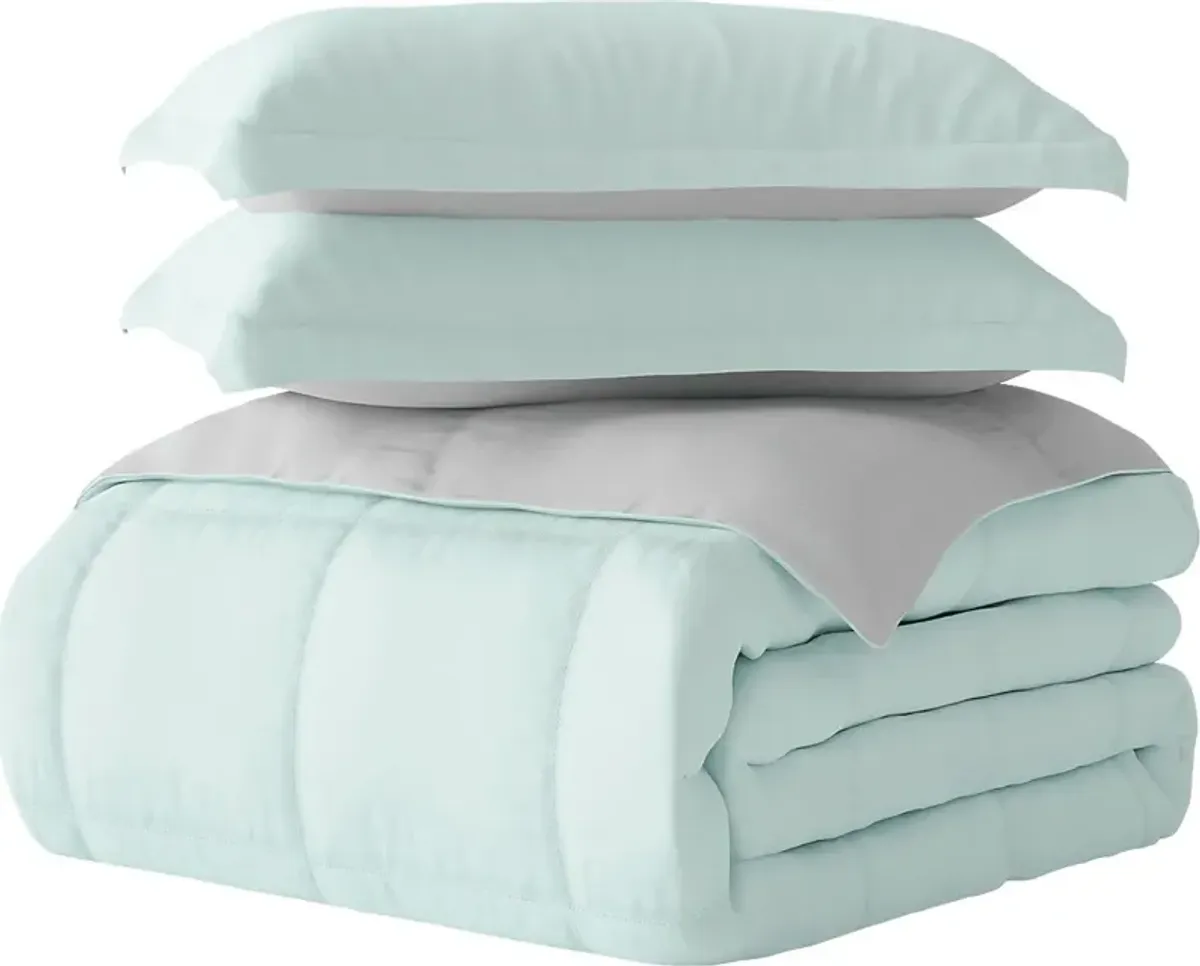 Belden Landing XXXIV Aqua 3 Pc King Comforter Set