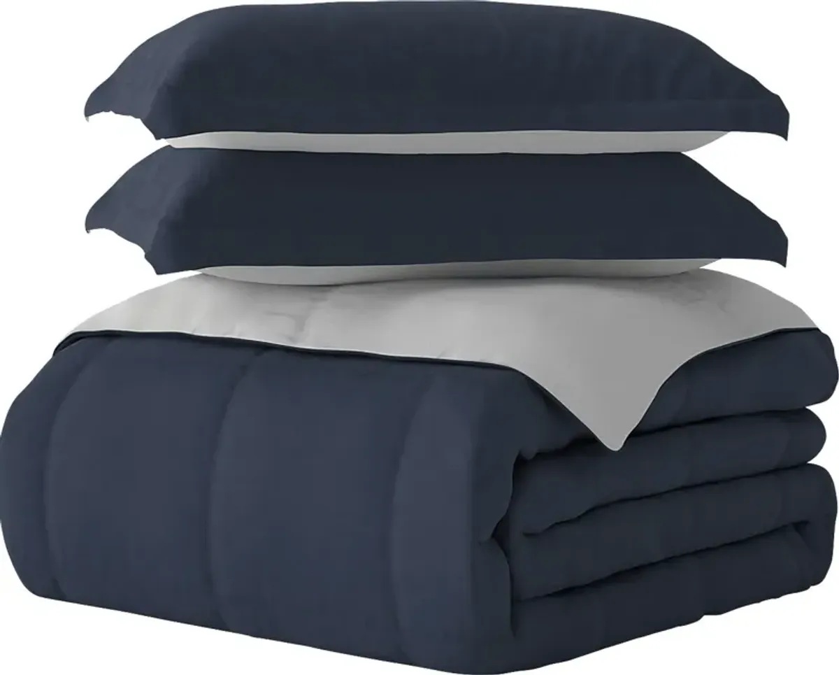 Belden Landing XXXIV Navy 3 Pc King Comforter Set