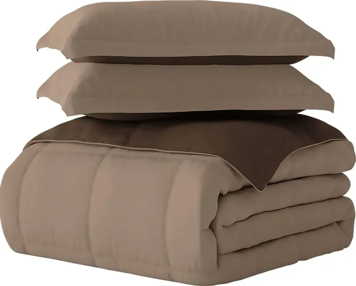 Belden Landing XXXIV Taupe 3 Pc Queen Comforter Set