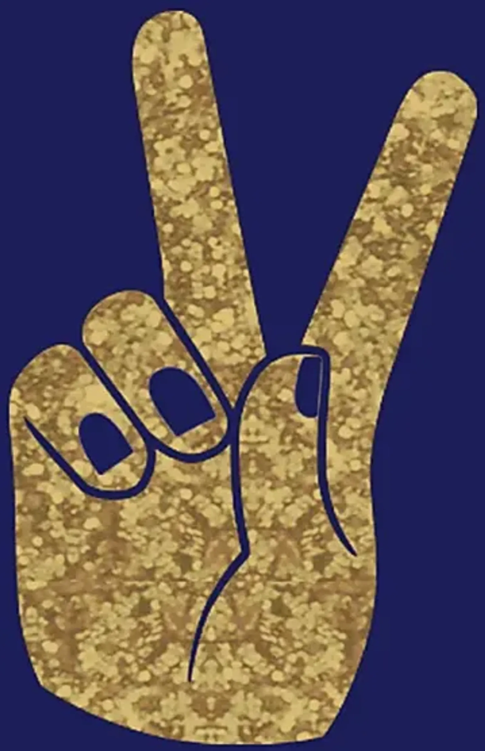 Kids Peace Hand Navy Artwork