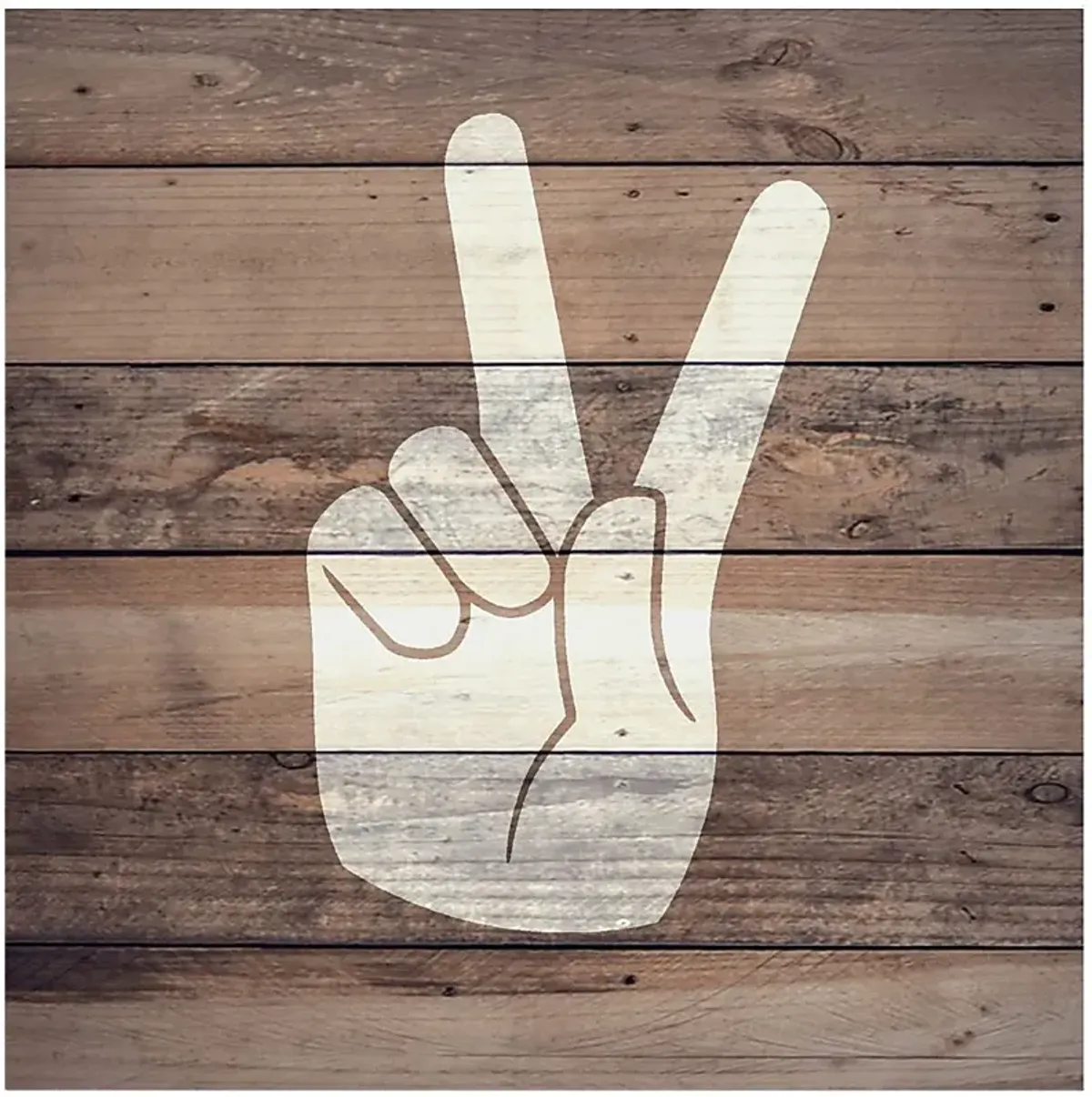 Kids Peace Hand Brown Artwork