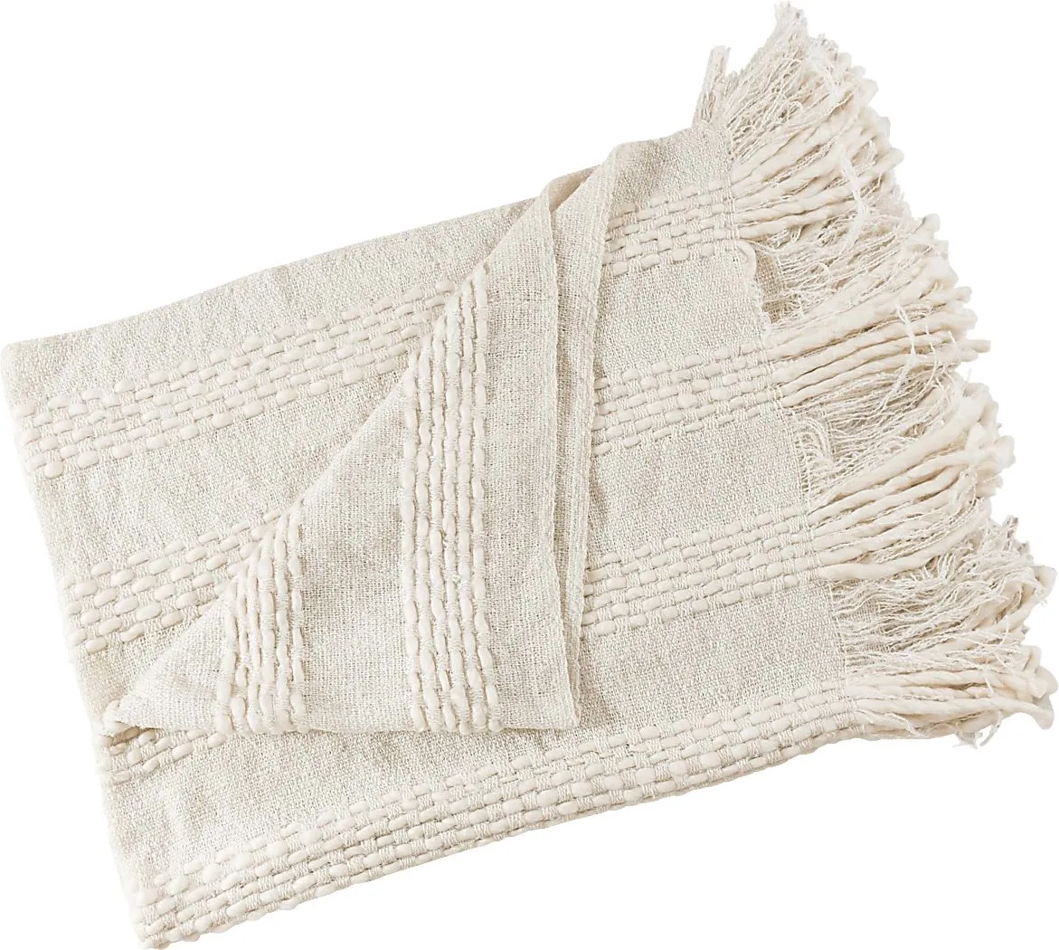 Tara Lane White Throw