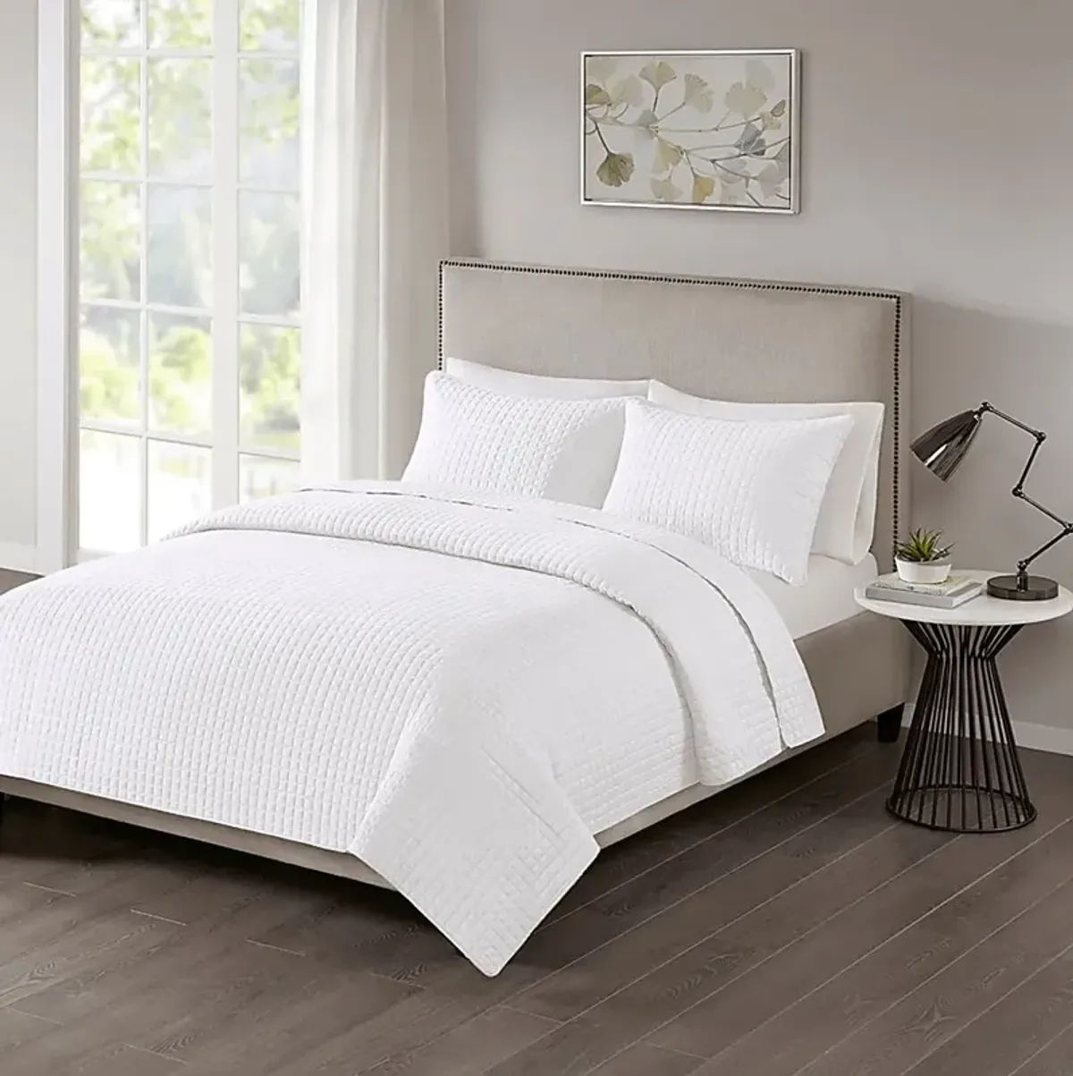 Kineton White 3 Pc King/California King Coverlet Set