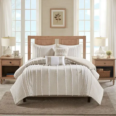 Lackender Taupe 3 Pc Full/Queen Comforter Set