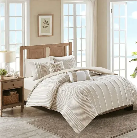 Lackender Taupe 3 Pc Full/Queen Comforter Set