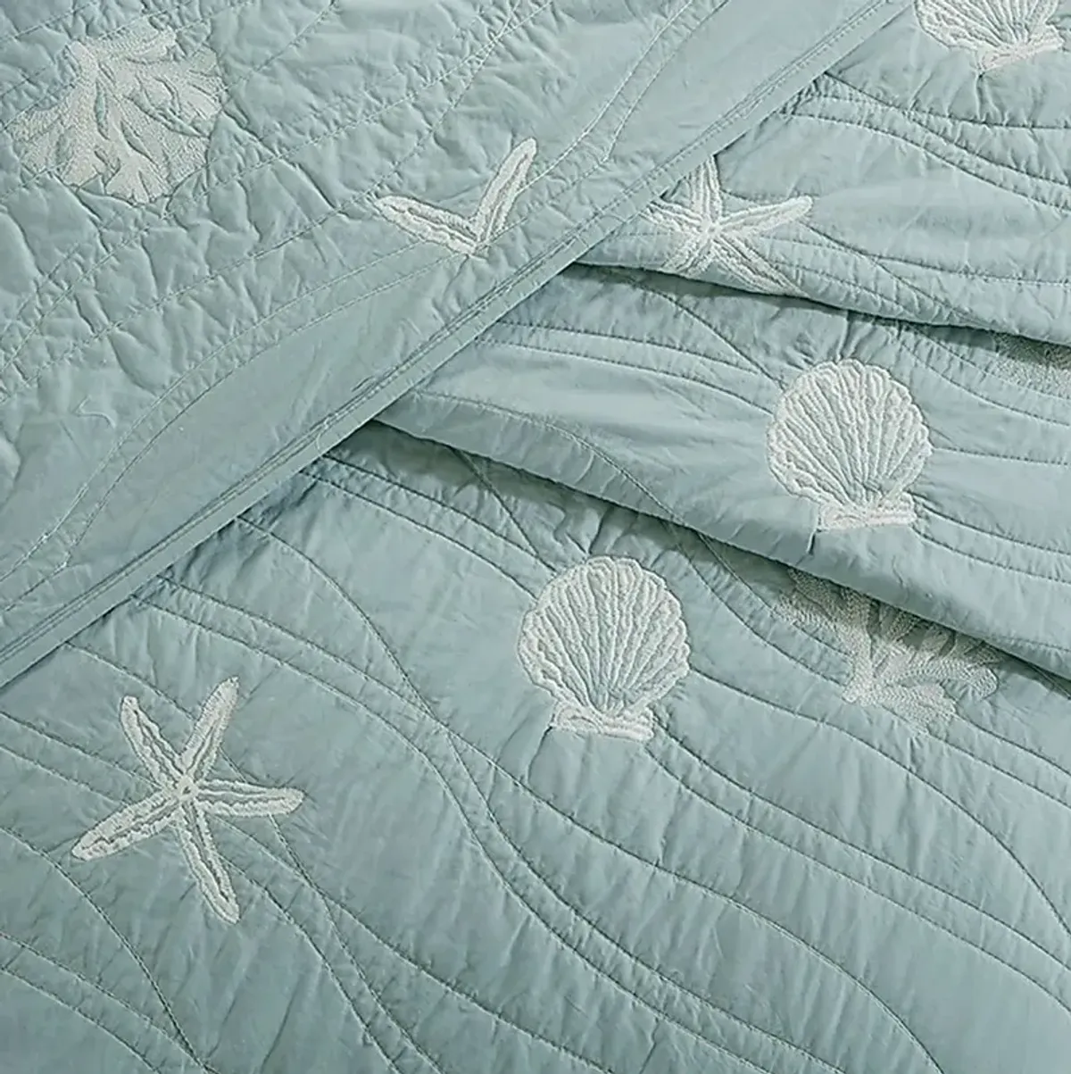 Mahaska Seafoam 4 Pc Full/Queen Coverlet Set