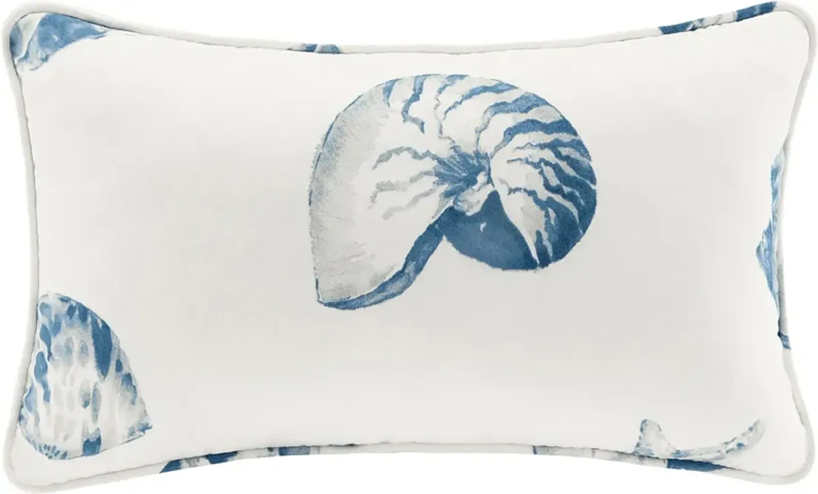 Mahier White Blue Accent Pillow