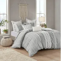 Plaen Gray 3 Pc King/California Comforter Set