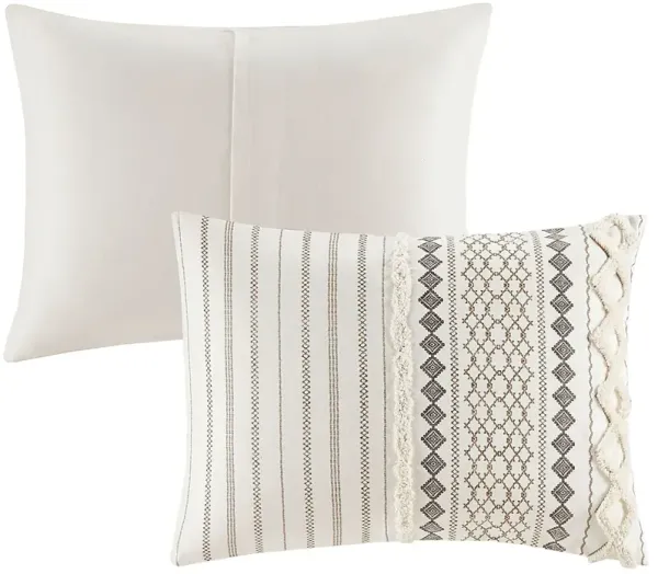 Plaen Ivory 3 Pc Full/Queen Comforter Set