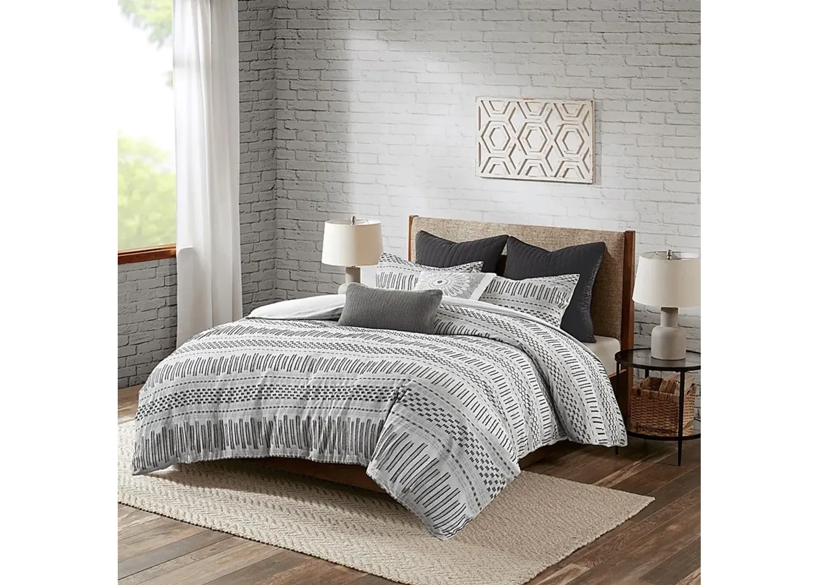 Sharader Gray 3 Pc Full/Queen Comforter Set