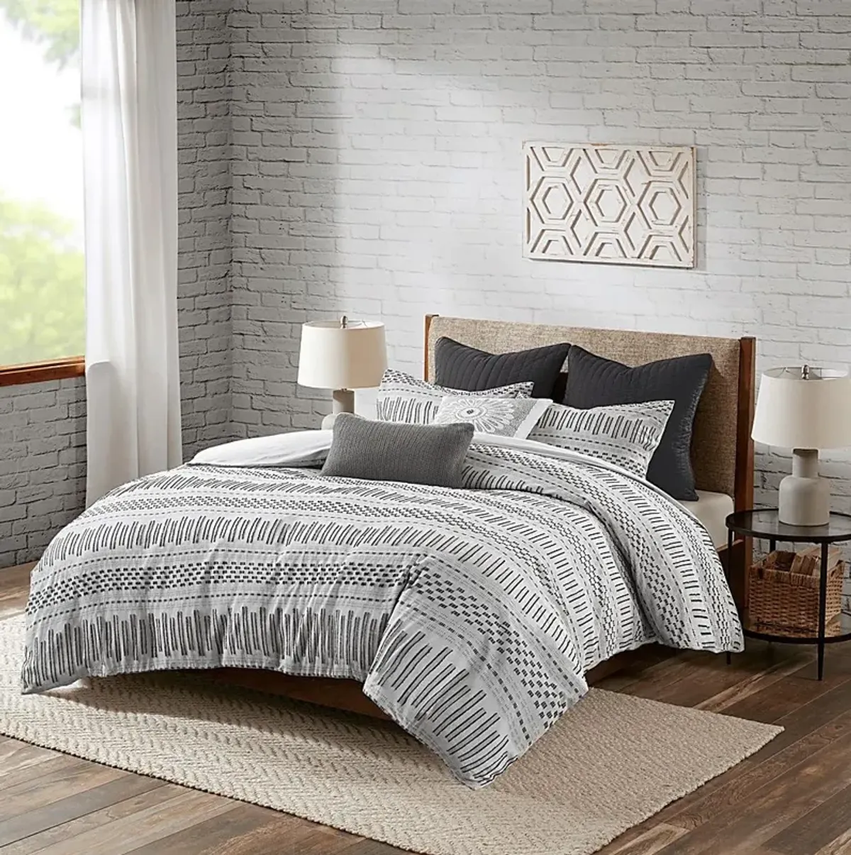 Sharader Gray 3 Pc Full/Queen Comforter Set