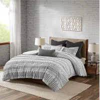 Shrader Gray 3 Pc King/California Comforter Set
