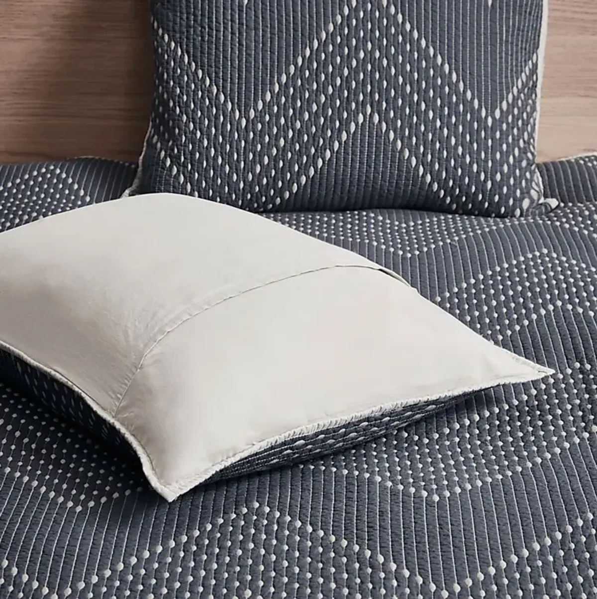 Slothower Navy 3 Pc Full/Queen Coverlet Set