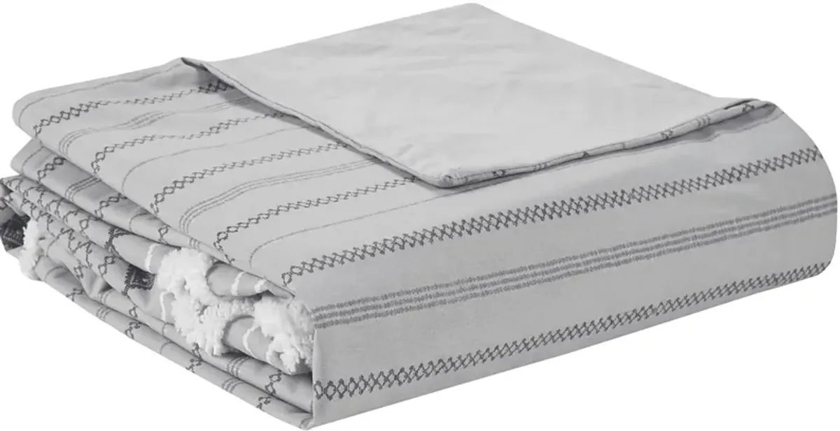 Plaen Gray 3 Pc Full/Queen Duvet Set