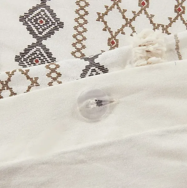 Plaen Ivory 3 Pc King/California King Duvet Set