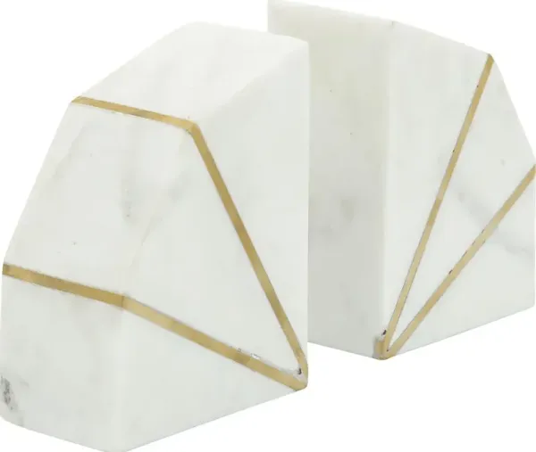 Elginwoods White Bookends