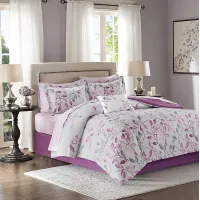 Palmyra Purple 7 Pc Twin Comforter Set
