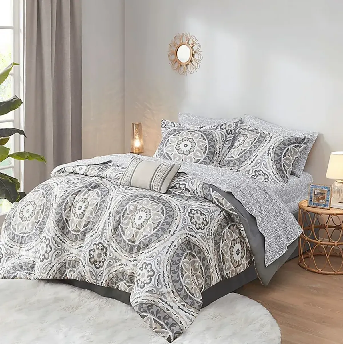 Periston Taupe 7 Pc Twin Comforter Set