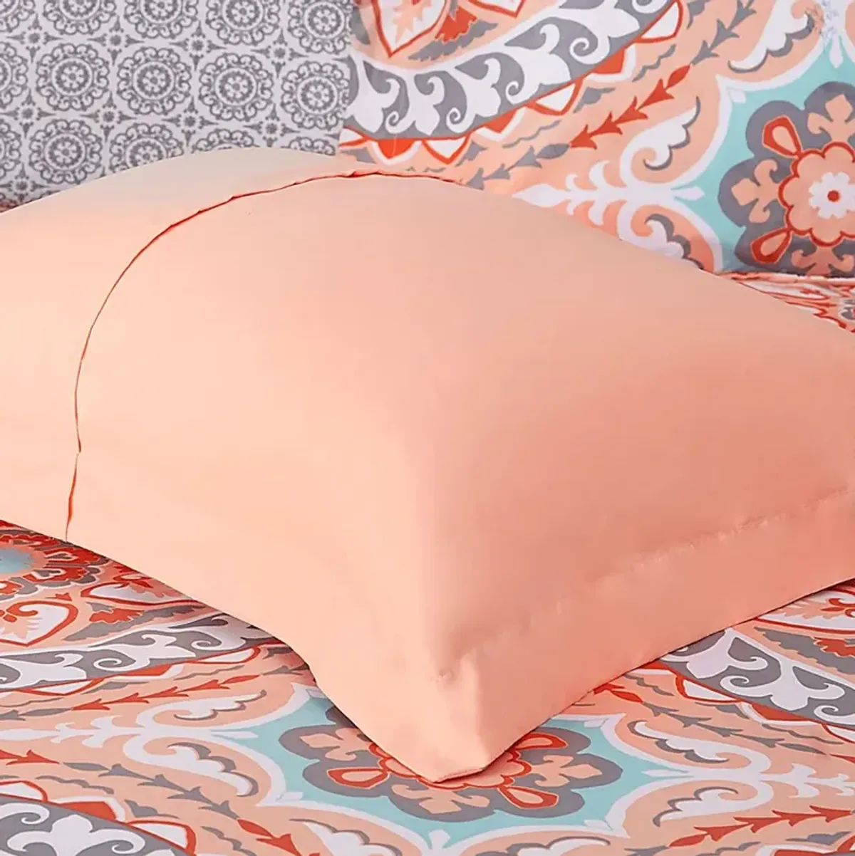 Perrault Coral 9 Pc Queen Comforter Set