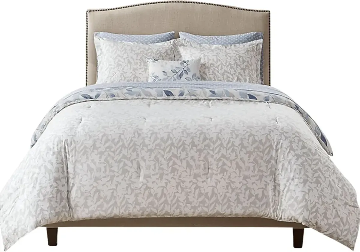 Picayne Blue 6 Pc Twin Comforter Set