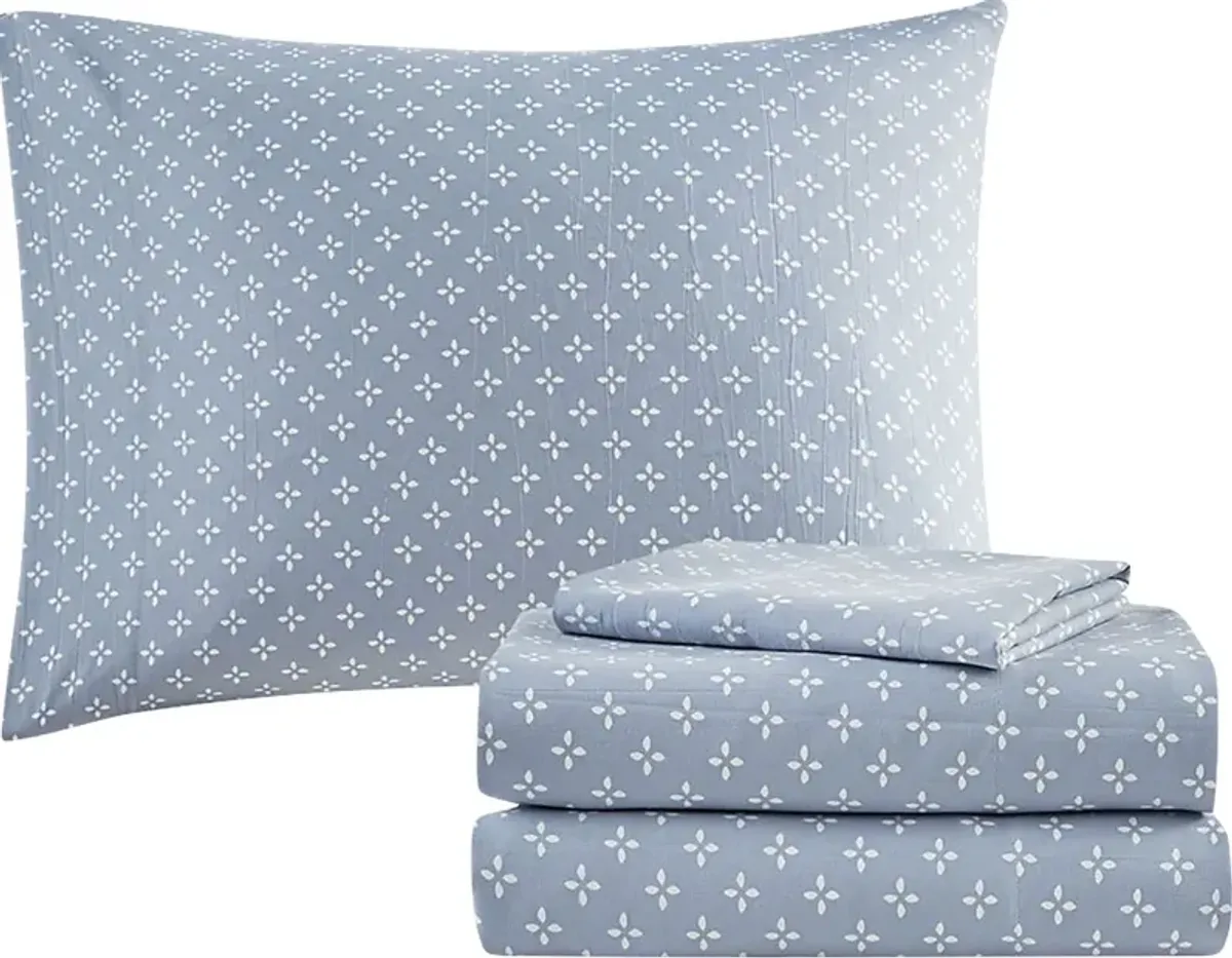 Picayne Blue 6 Pc Twin Comforter Set