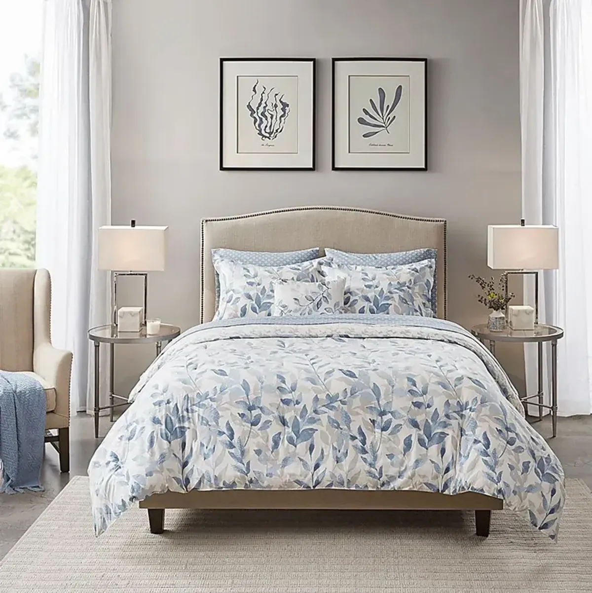 Picayne Blue 6 Pc Twin Comforter Set