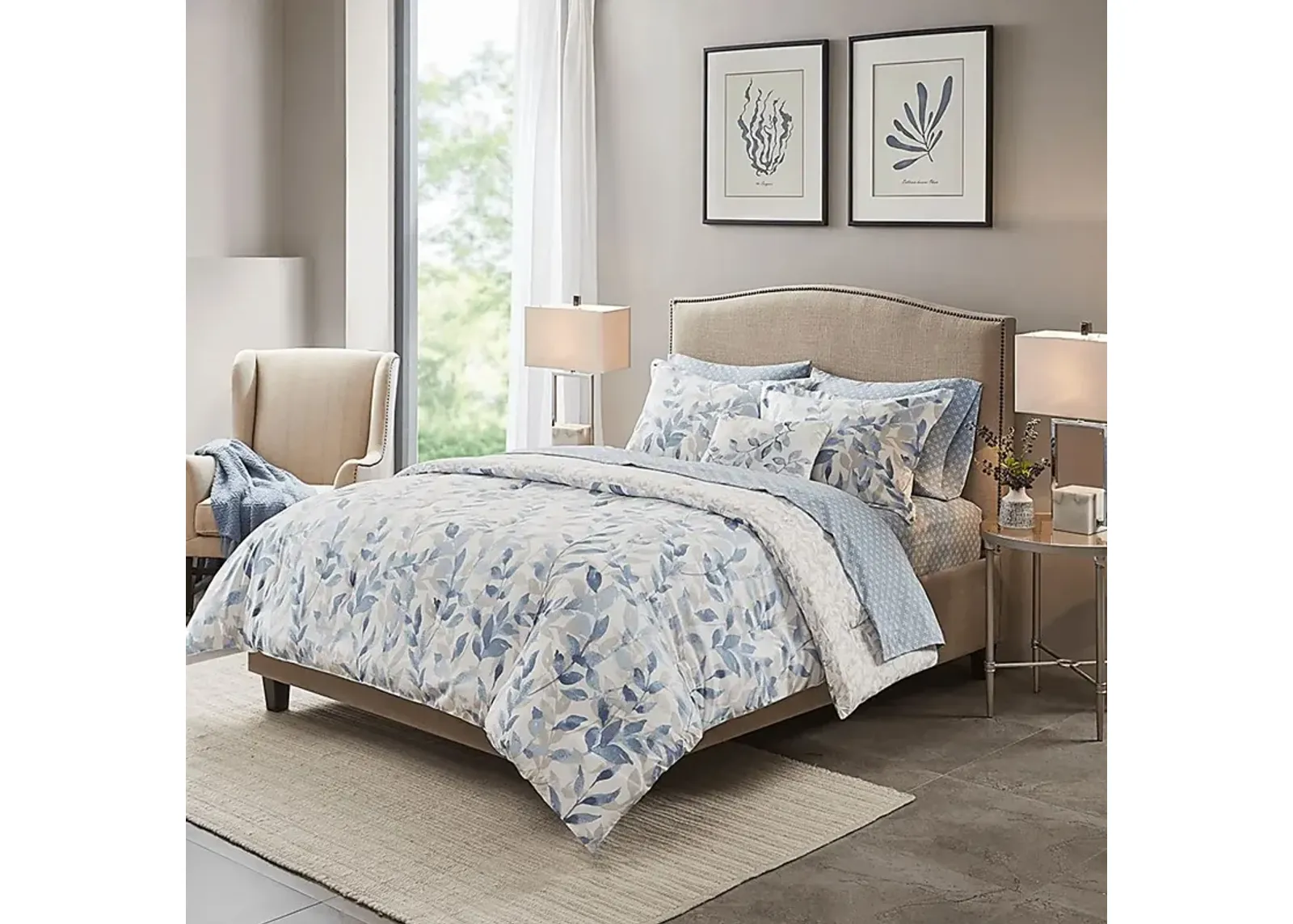 Picayne Blue 6 Pc Twin Comforter Set