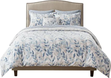Picayne Blue 8 Pc Queen Comforter Set