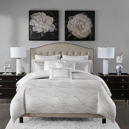 Porteous White 9 Pc King Comforter Set