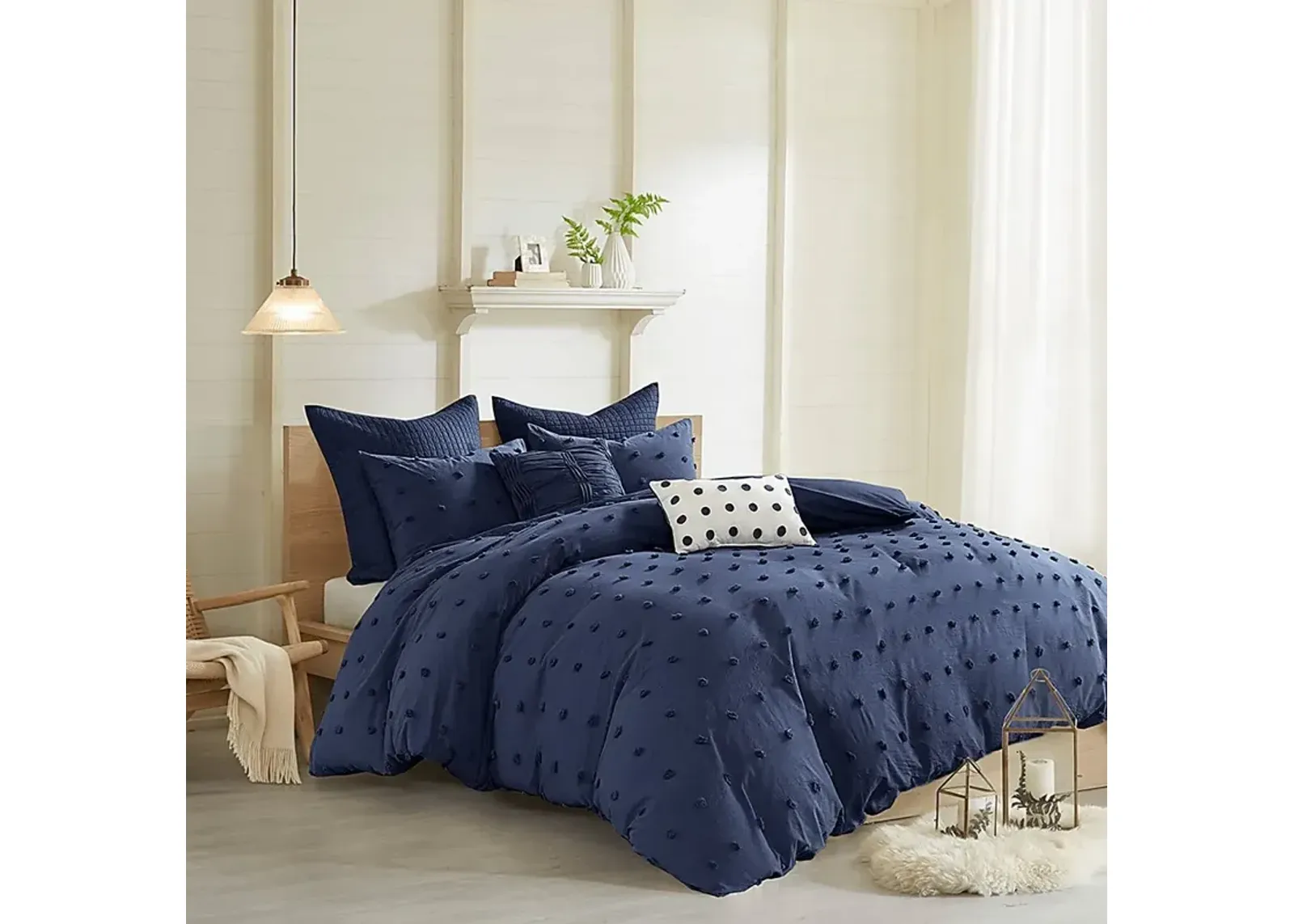 Samorar Blue 7 Pc Full/Queen Comforter Set