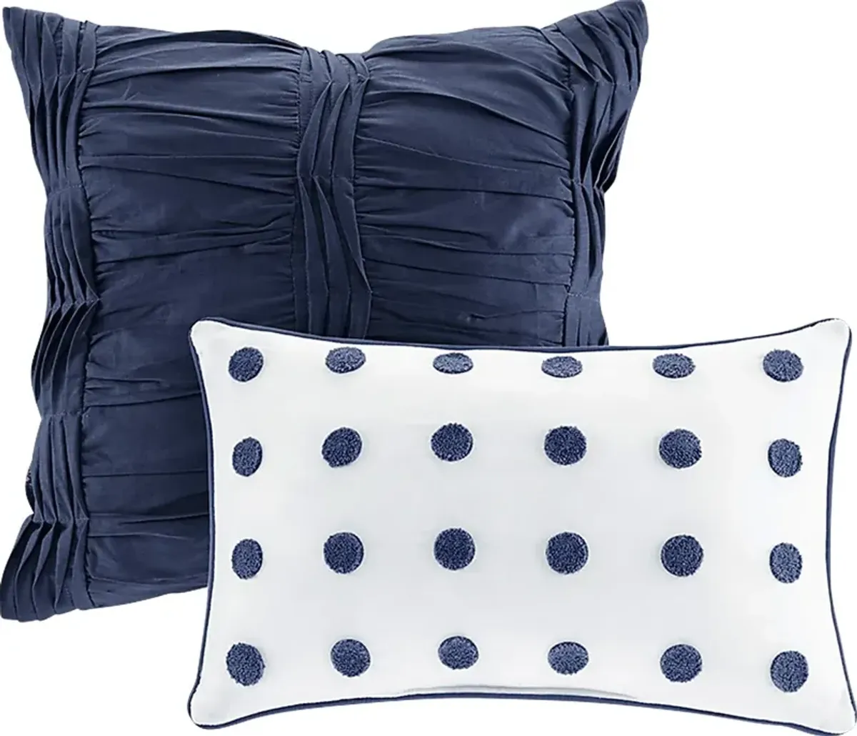 Samorar 7 Pc Blue King/California King Comforter Set