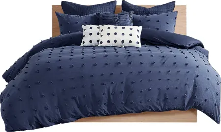 Samorar 7 Pc Blue King/California King Comforter Set