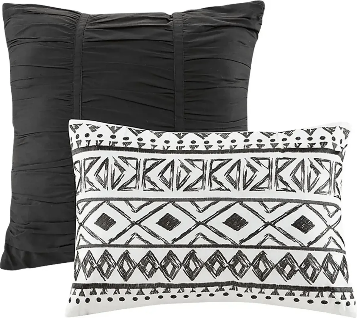 Shamilar Black 7 Pc Full/Queen Coverlet Set