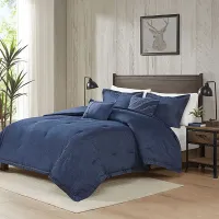 Ulloa Blue 4 Pc Twin/Twin XL Comforter Set